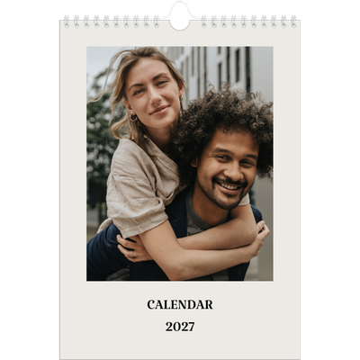 A4 Photo Calendar — Simple ivory [cover]