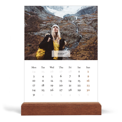 Easel Desk Calendar Portrait  — Classic calendar [March]