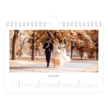 A5 Landscape Photo Calendar — Cobalt classic