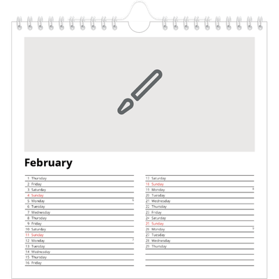 Square calendars  — Design your own product [February]