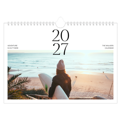 A4 Landscape Photo Calendar — Surfing sunsets [cover]
