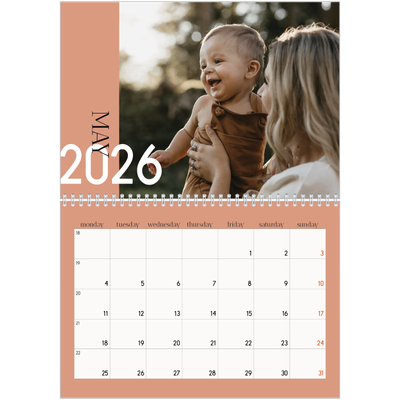 A4 Double Photo Calendar — Overlapping text [cover]