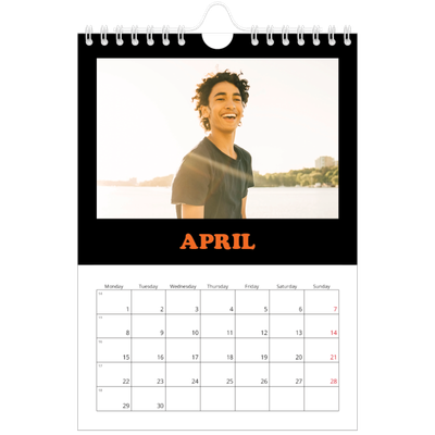 A5 Photo Calendar — Fun type [April]