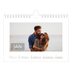 A5 Landscape Photo Calendar — Date box overlay [January]