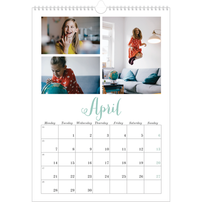 A3 photo calendars — Hello world [April]