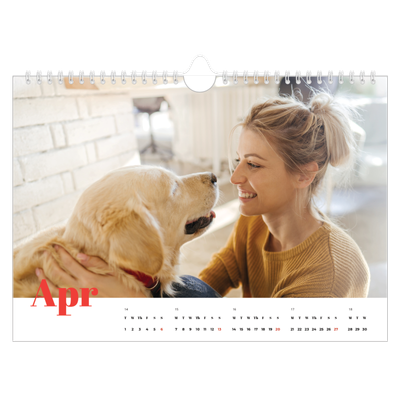 A4 Landscape Photo Calendar — A bold year [April]