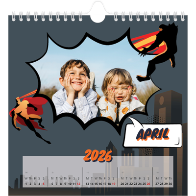 Square calendars  — Comic book [April]