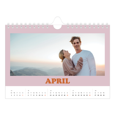 A5 Landscape Photo Calendar — Retro frames [April]
