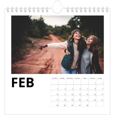 Square calendars  — Big date [February]