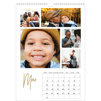 A3 photo calendars — Scribble text [March]