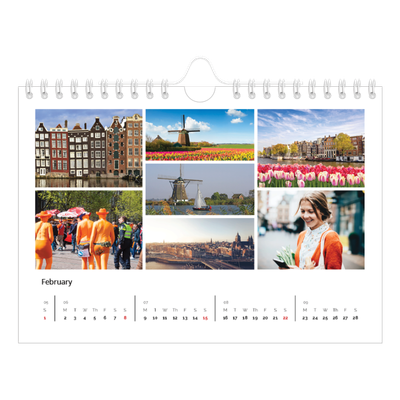 A5 Landscape Photo Calendar — Framework [February]