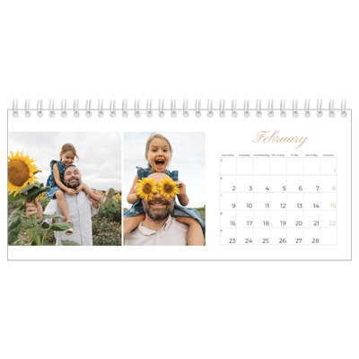 Desk calendars — Photo strip boxes [February]