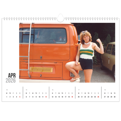 A3 Photo Calendar — Abbreviated text [April]
