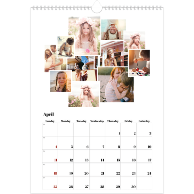 A3 photo calendars — Collage shapes [April]