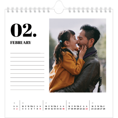 Square calendars  — Serif and moments [February]