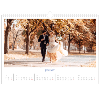 A3 Landscape Photo Calendar — Cobalt classic