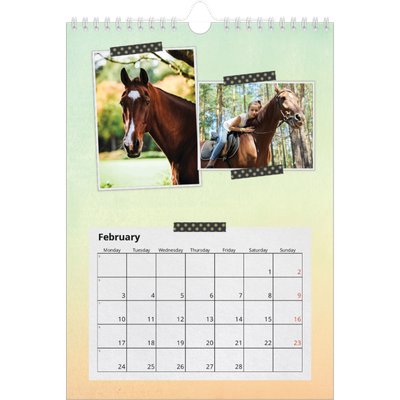 A4 Photo Calendar — Craft tape [February]
