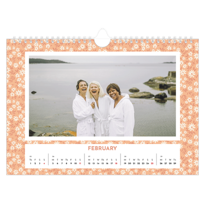 A4 Landscape Photo Calendar — Full bloom [February]