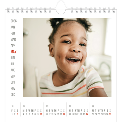 Square calendars  — Red highlights [cover]