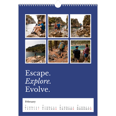 A3 photo calendars — Editorial Earth [February]