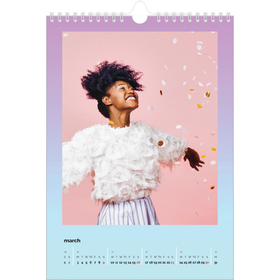 A4 Photo Calendar — Pastel shades [March]