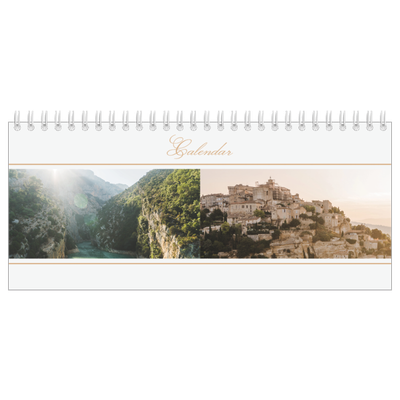 Desk calendars — Gold script banner [cover]