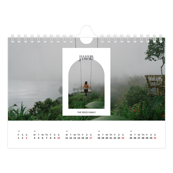 A5 Landscape Photo Calendar — The open arch