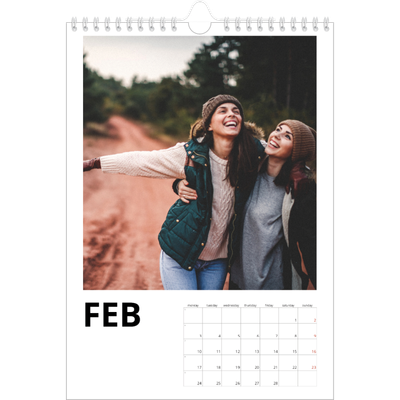 A4 Photo Calendar — Big date [February]