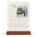 Easel Desk Calendar Portrait  — Initials in bloom [February]