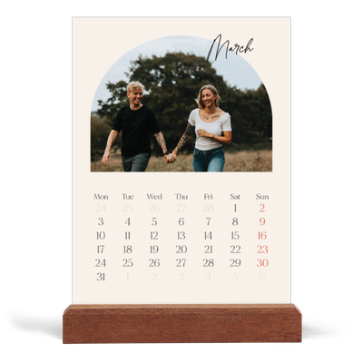 Easel Desk Calendar Portrait  — Arch memories [March]