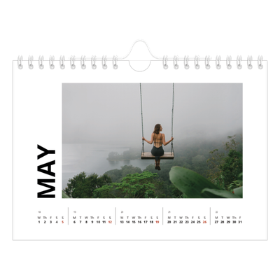 A5 Landscape Photo Calendar — Big date [cover]