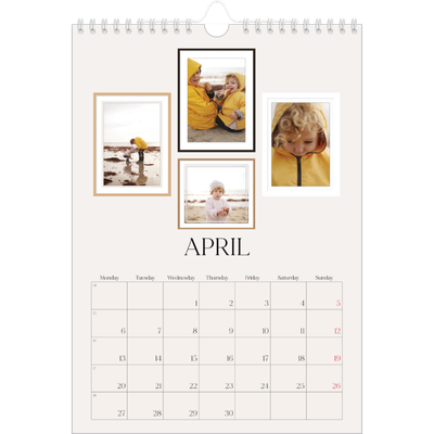 A4 Photo Calendar — Wall photo gallery [April]