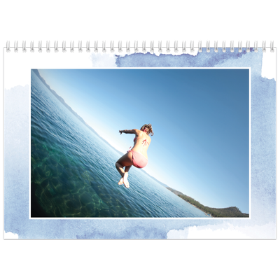 A4 Double Photo Calendar — Watercolour backgrounds [cover]