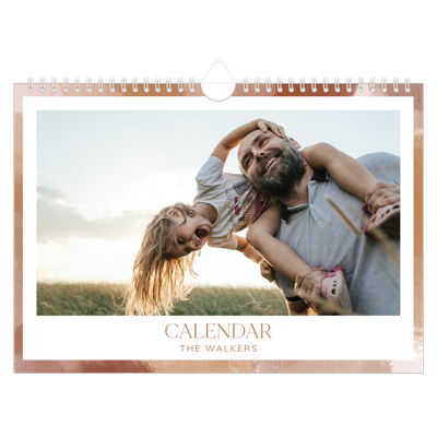 A4 Landscape Photo Calendar — Paintbrush effect [cover]