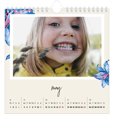 Square calendars  — Painted flowers [cover]