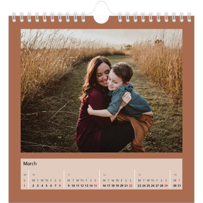 Square calendars  — Earth colours [March]