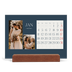 Easel Desk Calendar Landscape  — Slate and serifs [January]