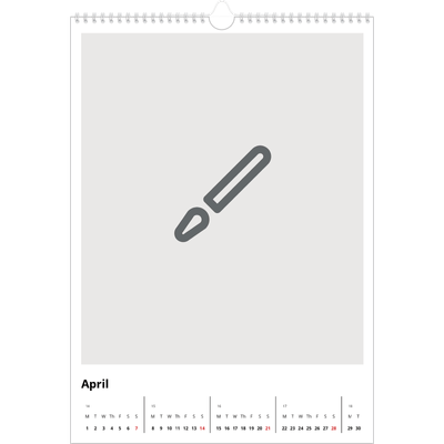 A3 photo calendars — Design your own product [April]