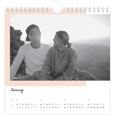 Square calendars  — Colour screens [February]