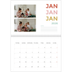 A4 Double Photo Calendar — Colourful type [January]