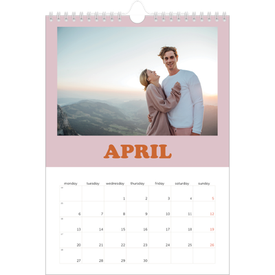 A4 Photo Calendar — Retro frames [April]