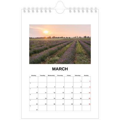 A5 Photo Calendar — Simple photo [March]