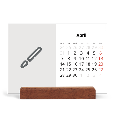 Easel Desk Calendar Landscape  — Design your own product [April]