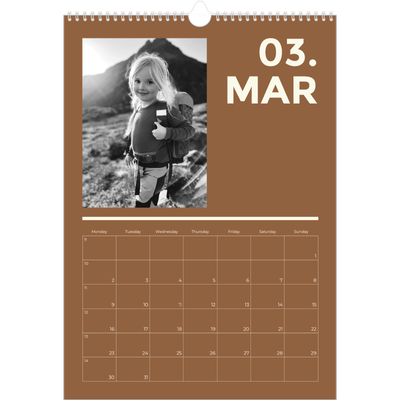 A3 photo calendars — Contemporary bold [March]