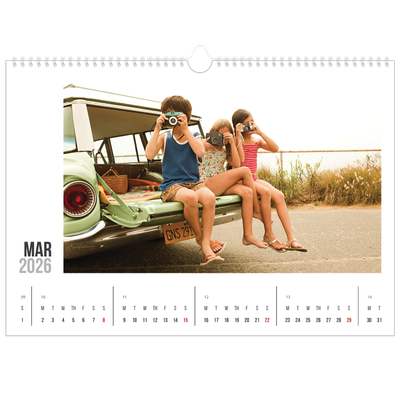 A3 Photo Calendar — Abbreviated text [March]