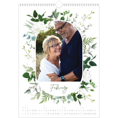 A3 photo calendars — Traditional flowers [February]