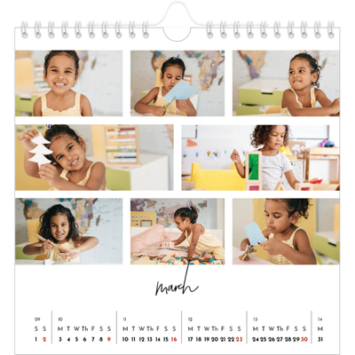 Square calendars  — Photo arrangements [March]