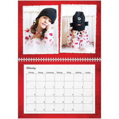 A4 Double Photo Calendar — Picture collection [February]