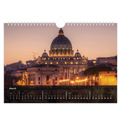 A4 Landscape Photo Calendar — Complements [March]