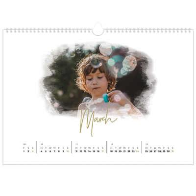 A3 Photo Calendar — Photo effects [March]